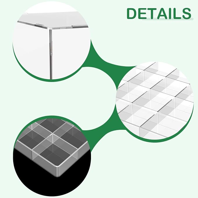 4 PCS Stackable 16 Grids Jewelry Organizer Tray, Accessories - Image 4