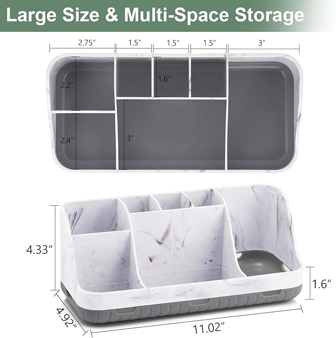 Marble Bathroom Countertop Organizer - Image 7