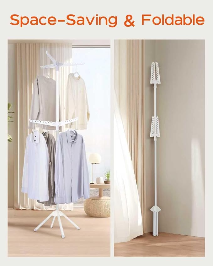 CASAMAYA Clothes Drying Rack Foldable, 74.8 inch 2 Tier Laundry Drying Rack - Image 3