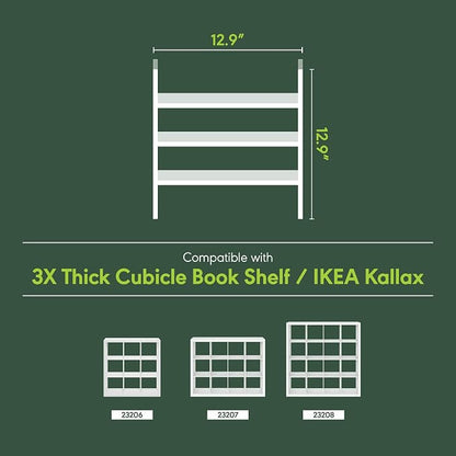 Furinno Cubicle Cube Insert, 3-Shelf Cube Organizer, 3-Tier Shelf Accessory - Image 4