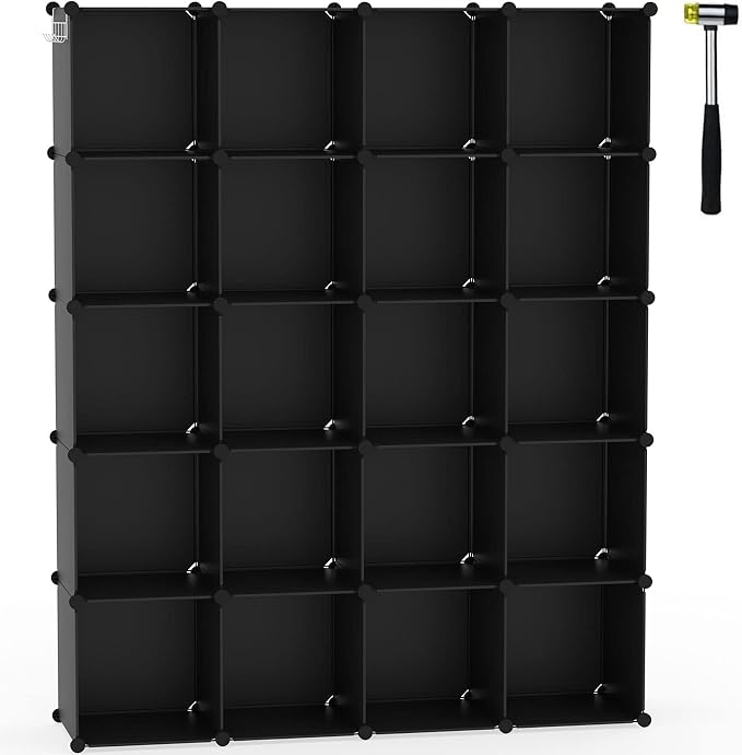 C&AHOME Cube Storage Organizer, 20-Cube Shelves Units, Closet Cabinet, DIY by CAHOME
