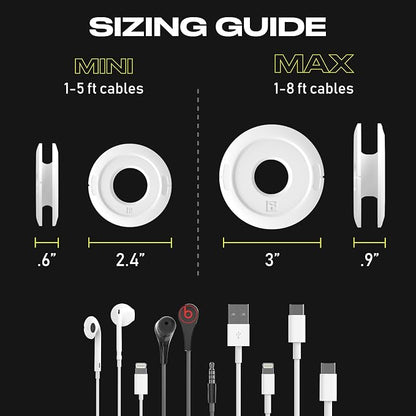 Side Winder Mini and Max Headphone, Earbud and Charging Cable Winder and - Image 2