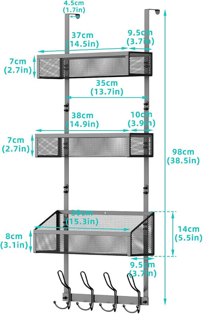 Over Door Hook Organizer 12 Hook Over The Door Organizer - Image 7