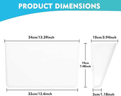 3 Pack White Plastic Single Pocket Hanging File Organizer, Wall Mount Paper - Image 2