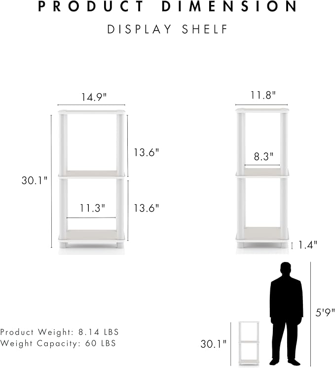 Homes: Inside + Out Apexa Modern 3-Tier Narrow Shelving Units, Collectibles - Image 3