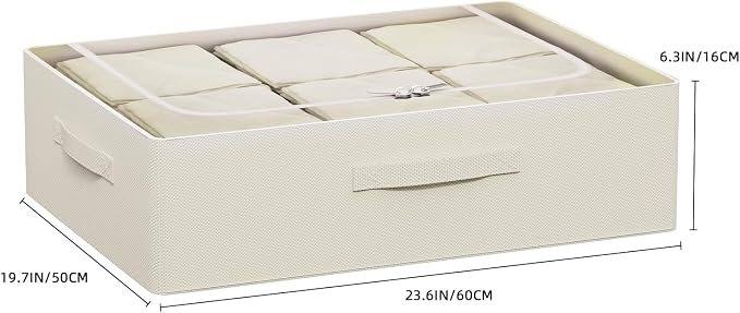 CYhom Under Bed Storage Bins Frame Storage Box Oxford Fabric Sturdy Underbed - Image 7