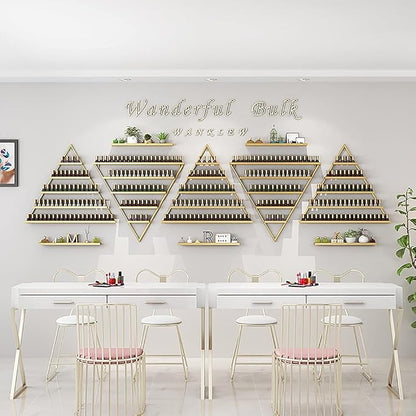 Wall Mounted Shelf Nail Polish Bottle Display Rack, Triangular Essential Oil - Image 5