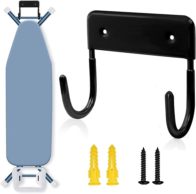Ironing Board Hanger Wall Mount, Ironing Board Holder Iron Board Organizer Wall by Unknown