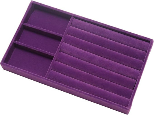 Velvet Jewelry Trays for Drawers, 2-in-1 | Stackable Jewelry Drawer Organizer by Unknown