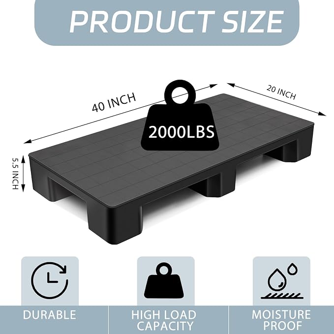 1 Pcs Plastic Pallet for Basement Storage Easy Stack Lightweight Floor Pallet - Image 2
