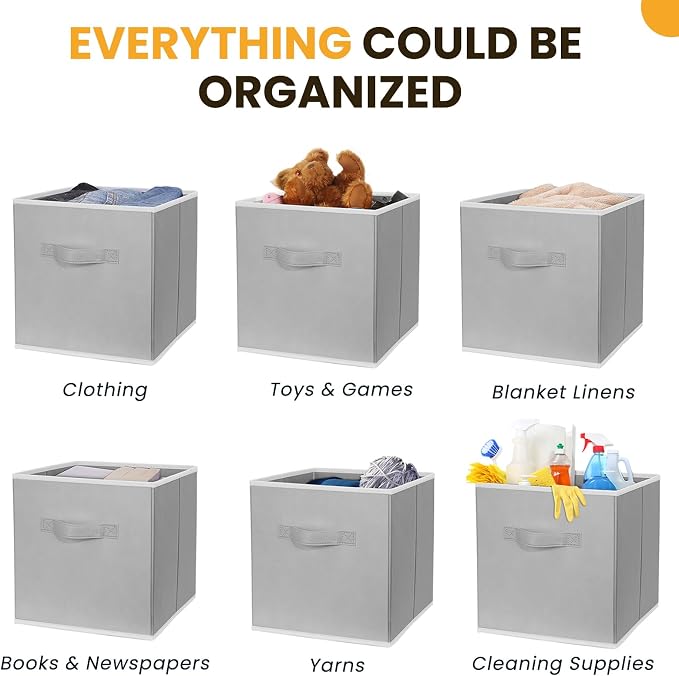 Criusia Large Storage Cubes, 13 Inch Cube Storage Bins - Image 4
