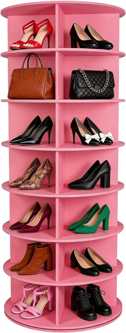 7-Tier Rotating Shoe Rack Tower, 360° Spinning Shoe Storage Organizer, Lazy by Unknown