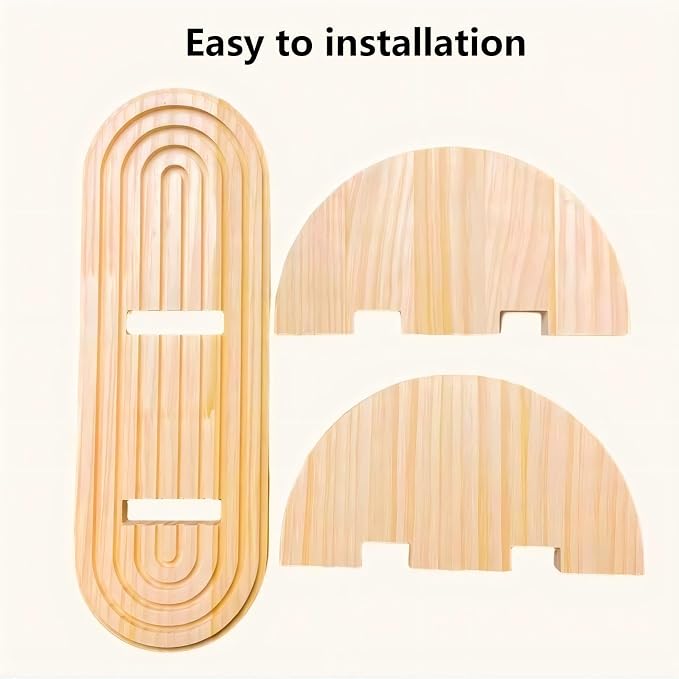Oval Creative Solid Wood Double-Layer Wall Decorative Flower Pot and Storage - Image 4
