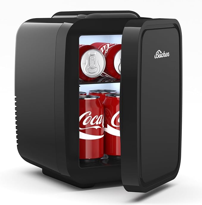 Mini Fridge, 4 Liter/6 Can Portable Refrigerator by BEICHEN