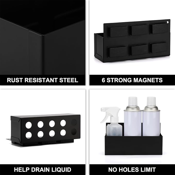Mayouko 2PCS Magnetic Aerosol Spray Can Holder, 8.3" x 3" x 4.4", Magnet - Image 3
