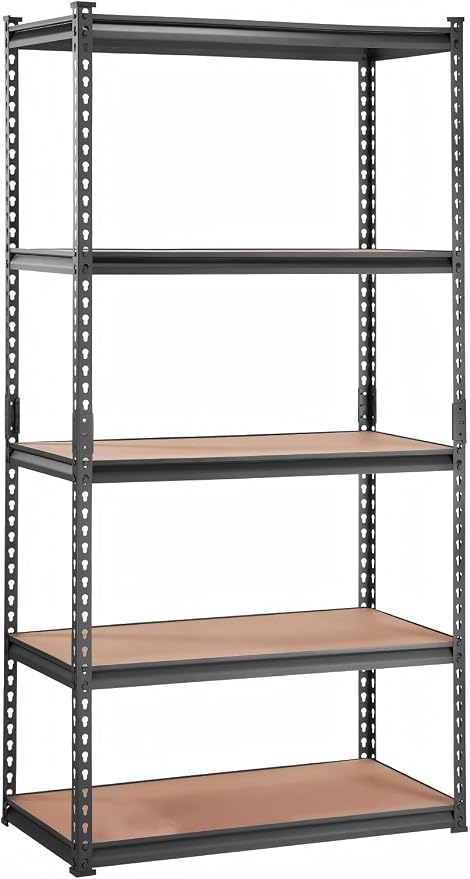Storage Shelving Unit, 5-Tier Adjustable Metal Storage Shelves by Unknown