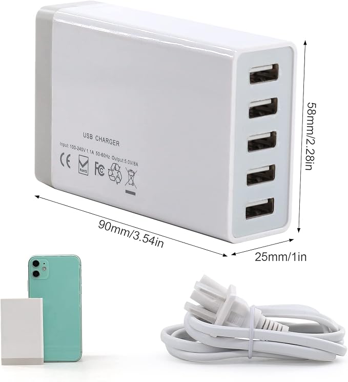 USB Wall Charger, Desktop USB Charging Station - Image 7