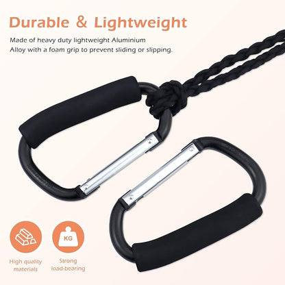 JIALEEY Grocery Bag Shopping Bag Holder Handle Carrier Tool Multi Purpose Snap - Image 3