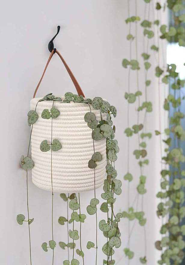 Goodpick 2 Pack Cotton Rope Wall Hanging Baskets - Image 8