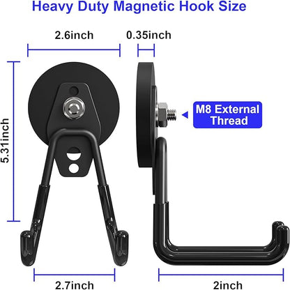 Heavy Duty Storage Magnetic Utility Hooks Large Garage Magnet Hooks - Image 6