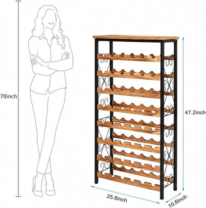 Sonyabecca 48 Bottle Wine Rack Freestanding Floor - Image 8