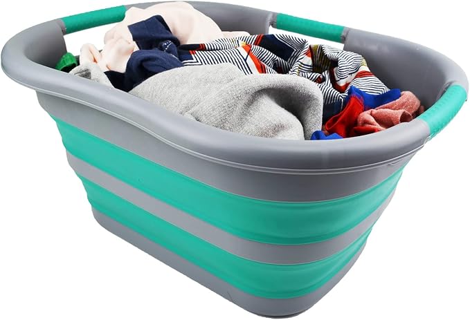 SAMMART 30L Collapsible Plastic Laundry Basket - Image 6
