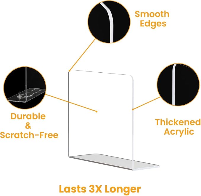 Shelf Dividers for Closet Organization – Acrylic Clear Sturdy Dividers to Keep - Image 7
