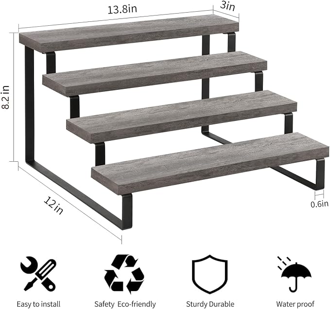 YINMIT Wooden Display Riser Stand, Tiered Perfume and Cologne Organizer Stand - Image 4