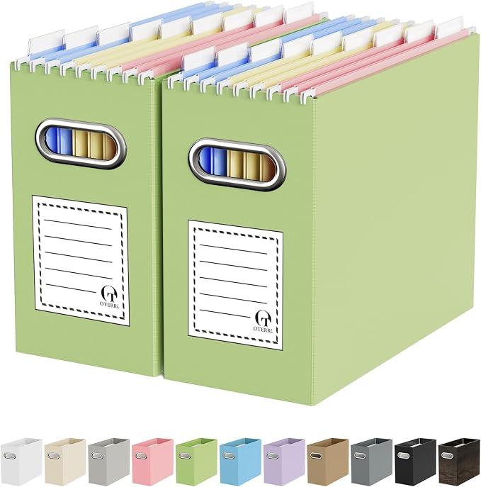 Portable Collapsible Cardboard File Box by Oterri