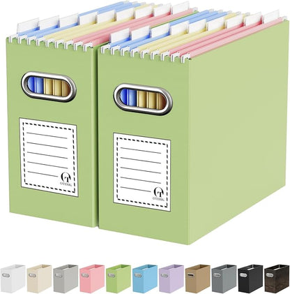 Portable Collapsible Cardboard File Box by Oterri