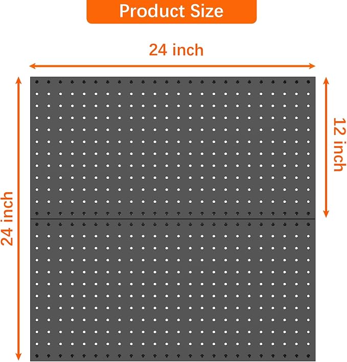 WALMANN Metal Pegboard Panels for Wall Garage Tools Storage Pegboard for Garage - Image 3