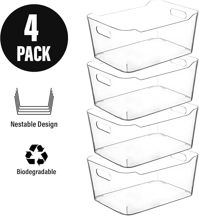 Clear Storage Bins, Pantry Organizers and Storage Containers Fridge Organizer - Image 6
