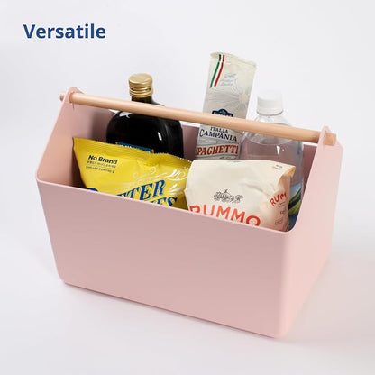 BLUE GINKGO Large Storage Basket – Plastic Caddy - Image 3