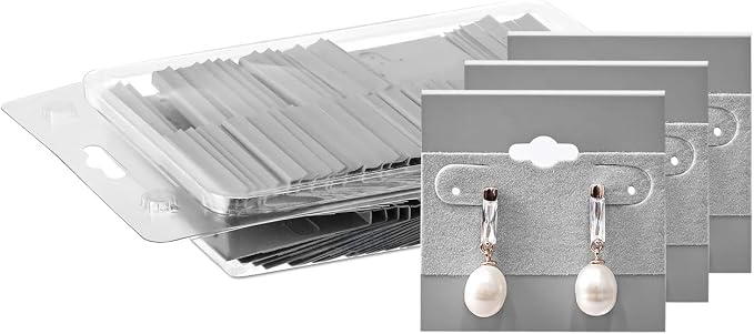 MOOCA Plain 2 x 2 in Gray Hanging Earring Card Holder by Mooca