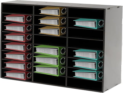24 Compartments Literature Organizer, Desktop File Sorter Mail Center Paper - Image 7