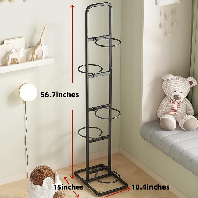 Vertical Ball Rack -basketball rack- Durable Carbon Steel Storage - Image 3
