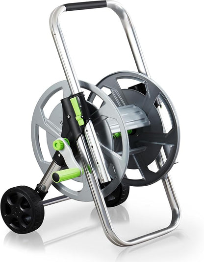 Garden Hose Reel Cart, Holds 75-150 Feet of 5/8-Inch Hose, Portable Hose Reel by Garden
