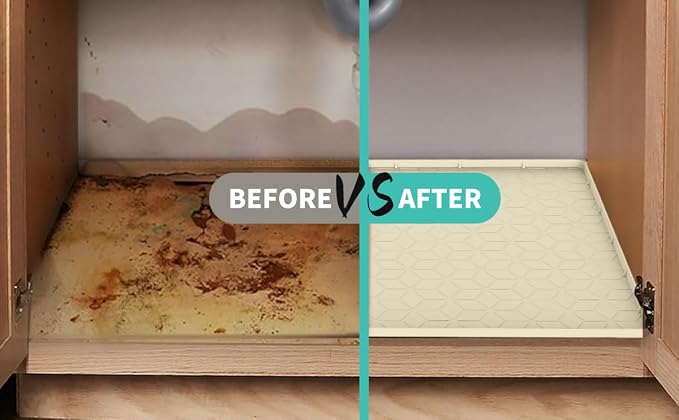 Under Sink Mat, Silicone Waterproof Under Sink Liner, Sink Cabinet Organizer - Image 8