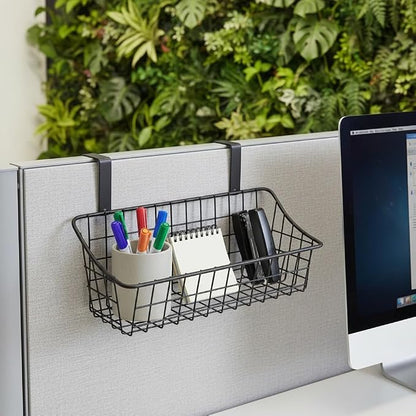 Basket with hook Grid Storage Basket, Hang it behind a door or on a railing - Image 3