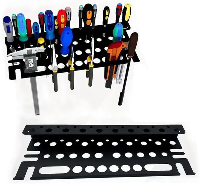 Wall Mount Tool Storage Rack, Screwdriver Organizer by PUOSUO