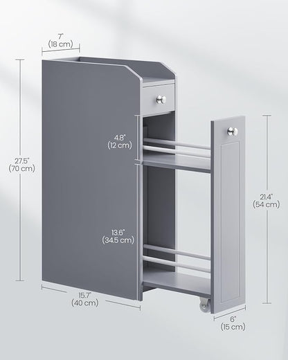 VASAGLE Slim Storage Cabinet, Narrow Storage Organizer - Image 3