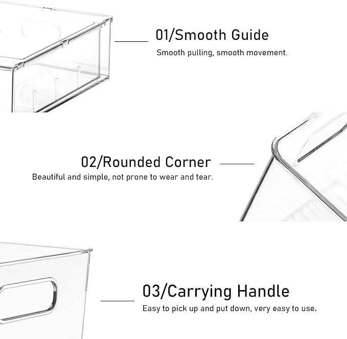 3 Pack Refrigerator Organizer Bins - Image 5