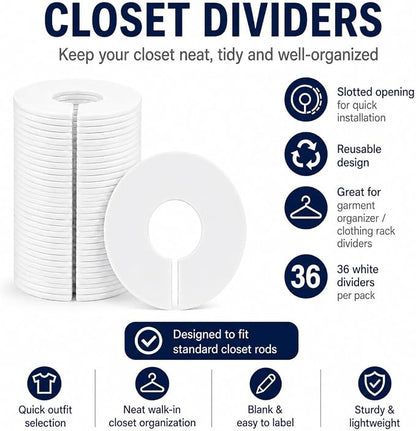 36 Pack White Acrylic Shelf Dividers - Image 5