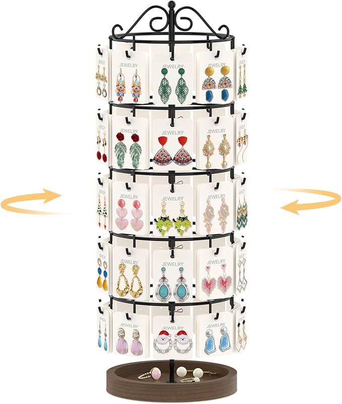 EsLuker.ly Earring Holder Organizer Rotating Display Tree Stand, Adjustable by EsLukerly