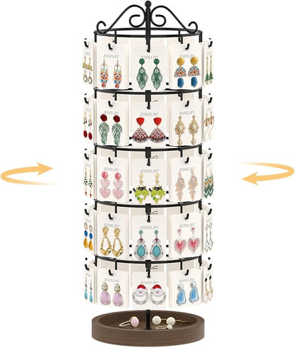 EsLuker.ly Earring Holder Organizer Rotating Display Tree Stand, Adjustable by EsLukerly