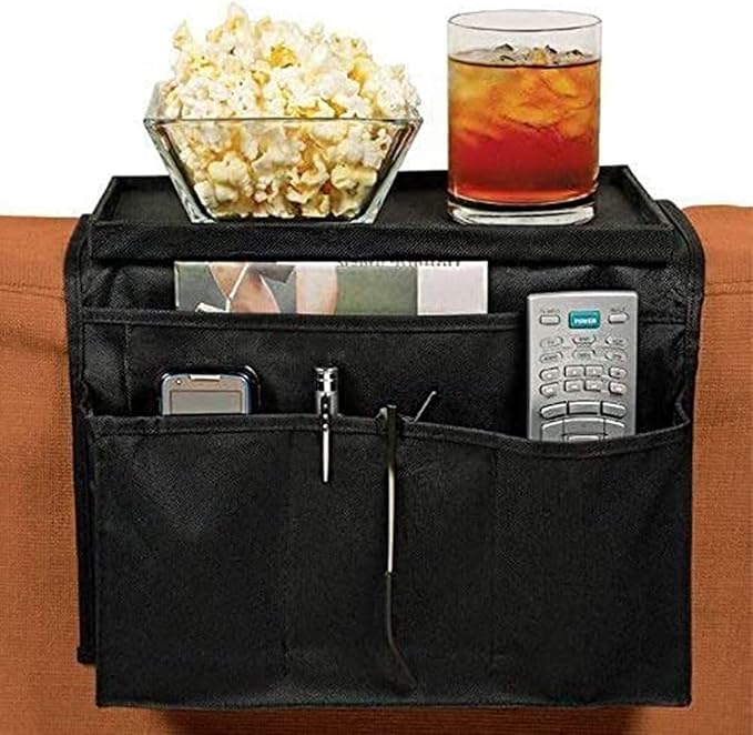 Non-Slip Armchair Caddy with Cup Holder Arm Rest Organizer TV Remote Control - Image 4
