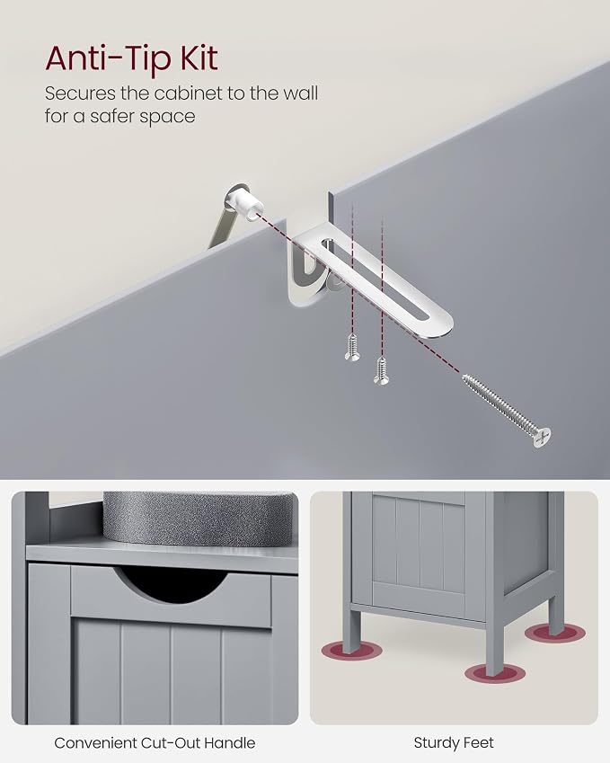 VASAGLE Storage Cabinet, Storage Organizer Rack Stand - Image 7