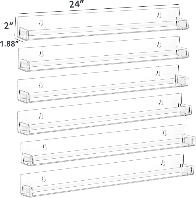 6Pcs/Set 24 Inch Nail Polish Rack Wall Mounted, Lipstick Essential Oil Bottle - Image 6