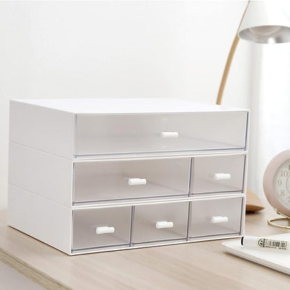 Desk Organizer-3 Tier Stackable Storage Drawers - Image 3