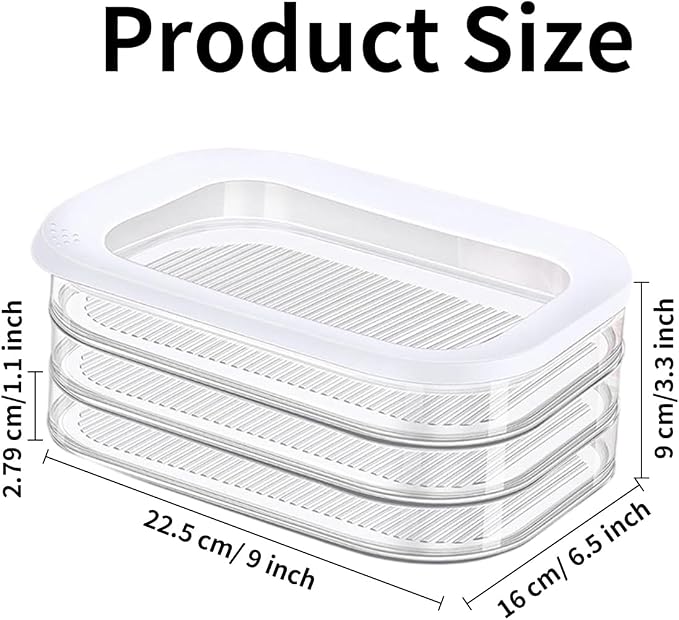 2 Pcs Deli Meat Container for Fridge, Stackable Food Storage Boxes - Image 2